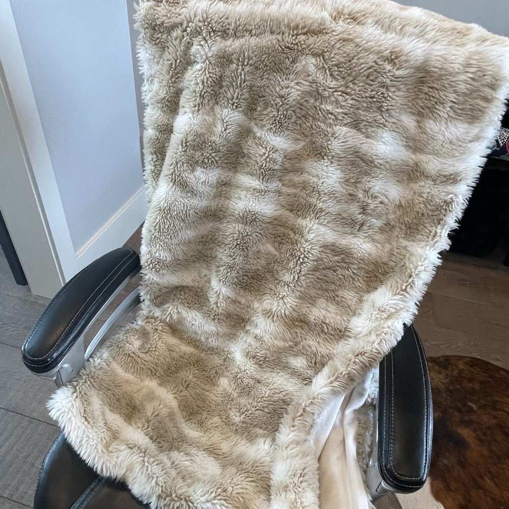 Restoration Hardware Luxe Faux Fur Throw